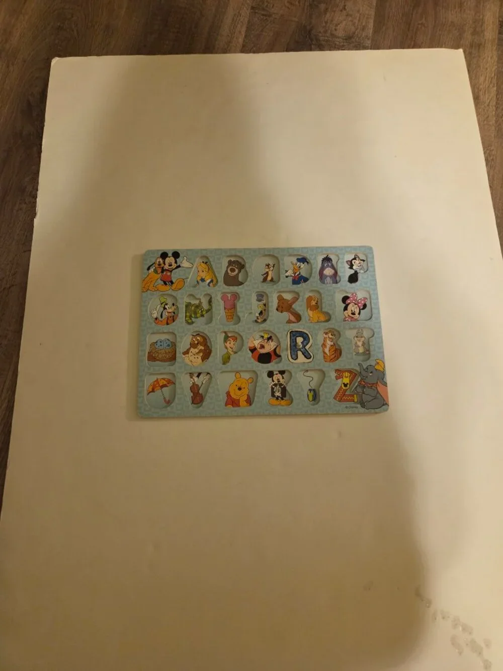 Disney Classics Melissa & Doug Wooden Alphabet Peg Puzzle with Disney Characters